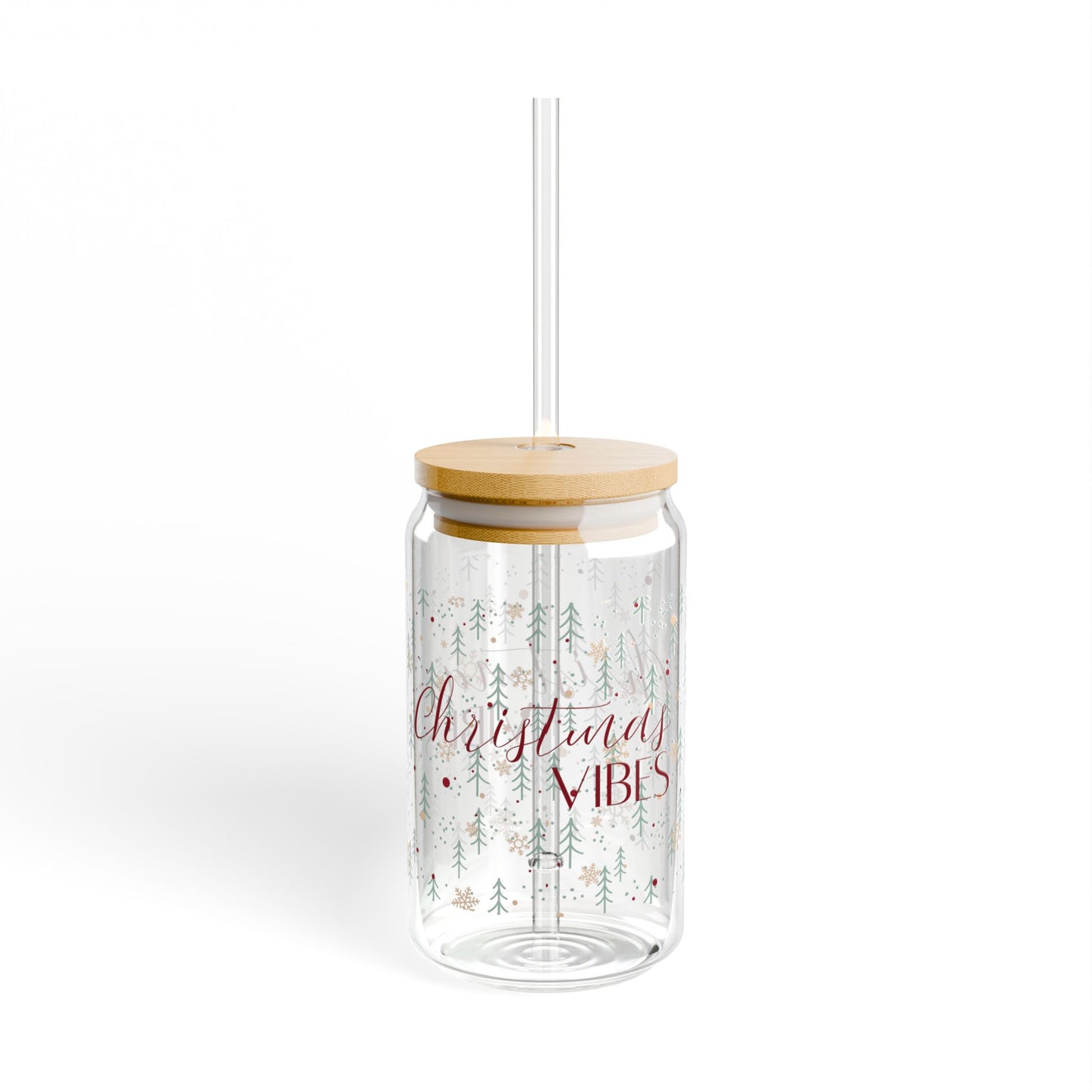 Sipper Glass Christmas Vibes 16oz